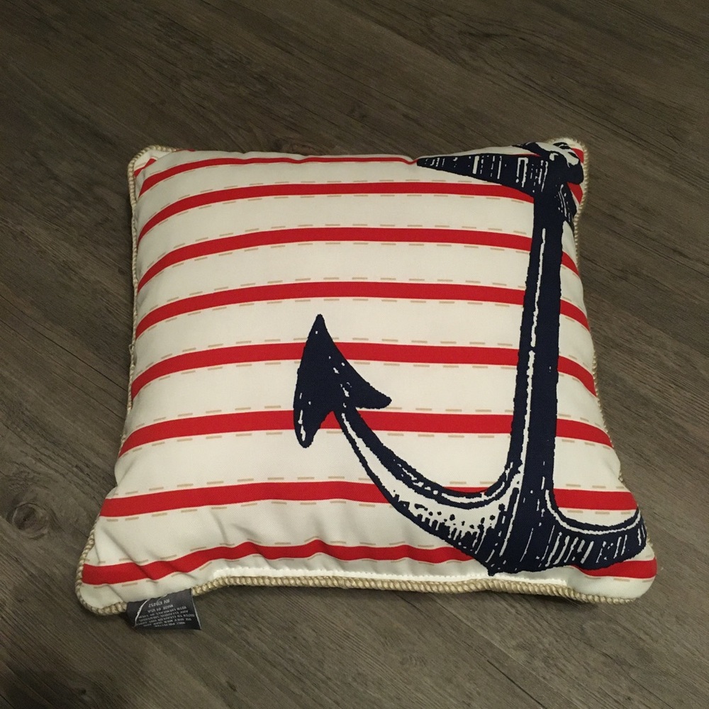 Nautical Anchor Throw Pillow